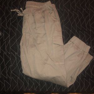 Almost Famous Cargo Joggers Plus Size 3X Green